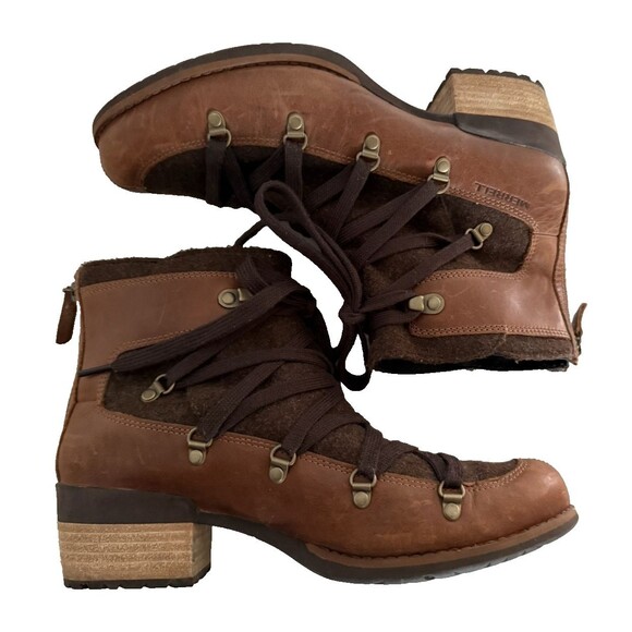 Merrell Shiloh II Ankle Boots Women Size 9.5 Brown Leather and Wool J004418 - Picture 2 of 10